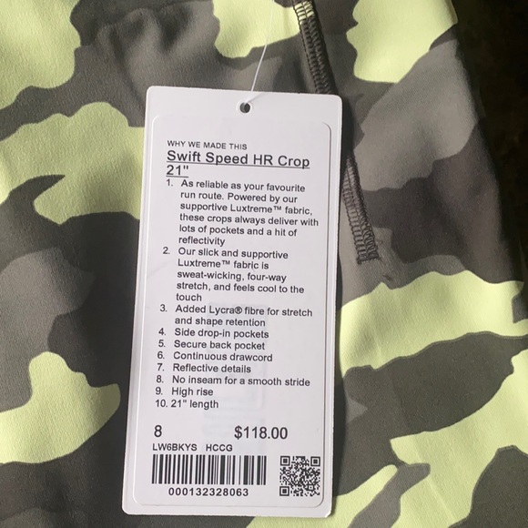NWT lululemon swift speed HR CROP 21” leggings - Picture 3 of 7